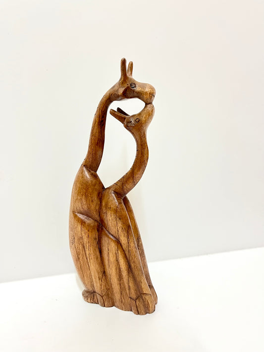 Graceful Pair – Hand-Carved Wooden Giraffe Couple | Balinese Animal Figurine Decor, housewarming, gift, home decor, handmade.