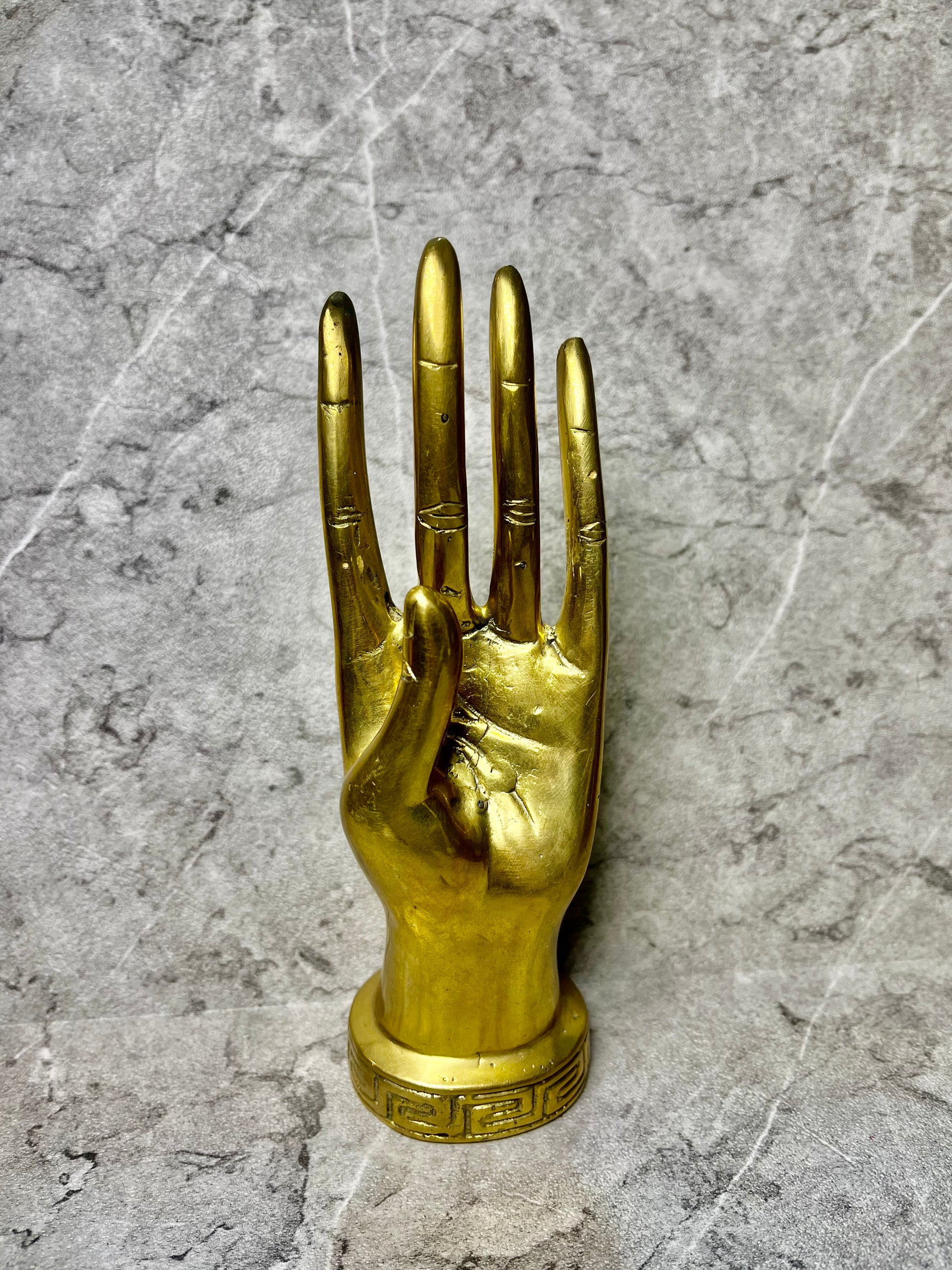 Bronze Abstract Hand Sculpture: Modern Balinese Decor