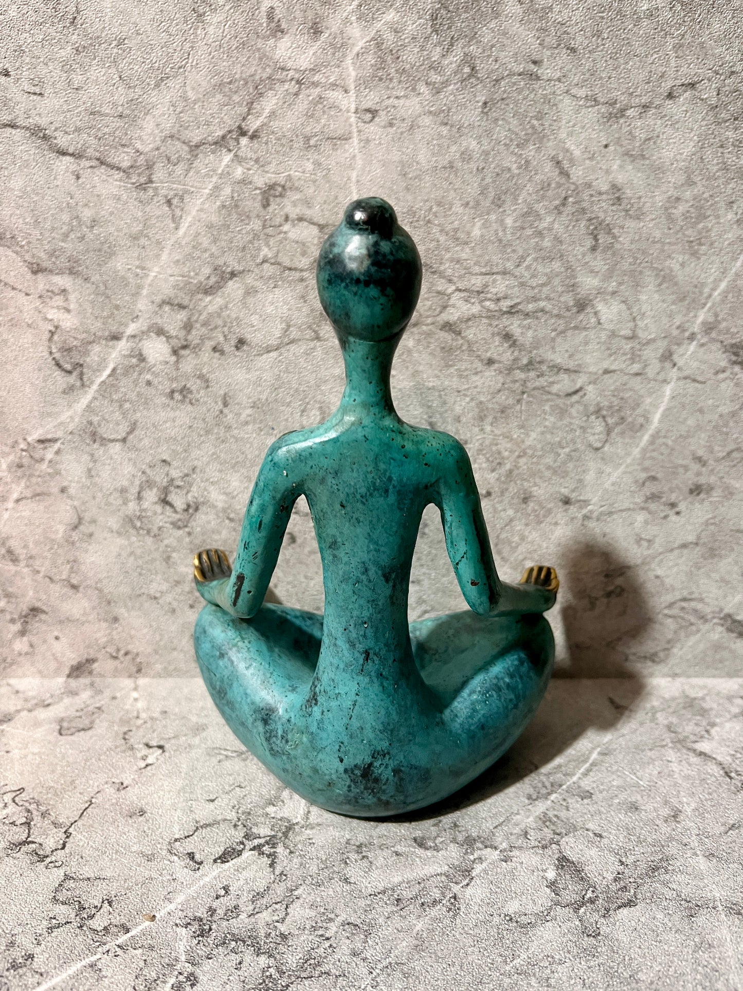 Bronze Woman Yoga Sculpture – Handmade Balinese Art Figure | Serenity in Motion
