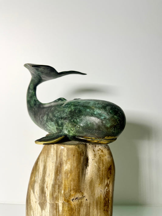Ocean Majesty – Handmade Bronze Whale Sculpture | Balinese Marine Art Decor
