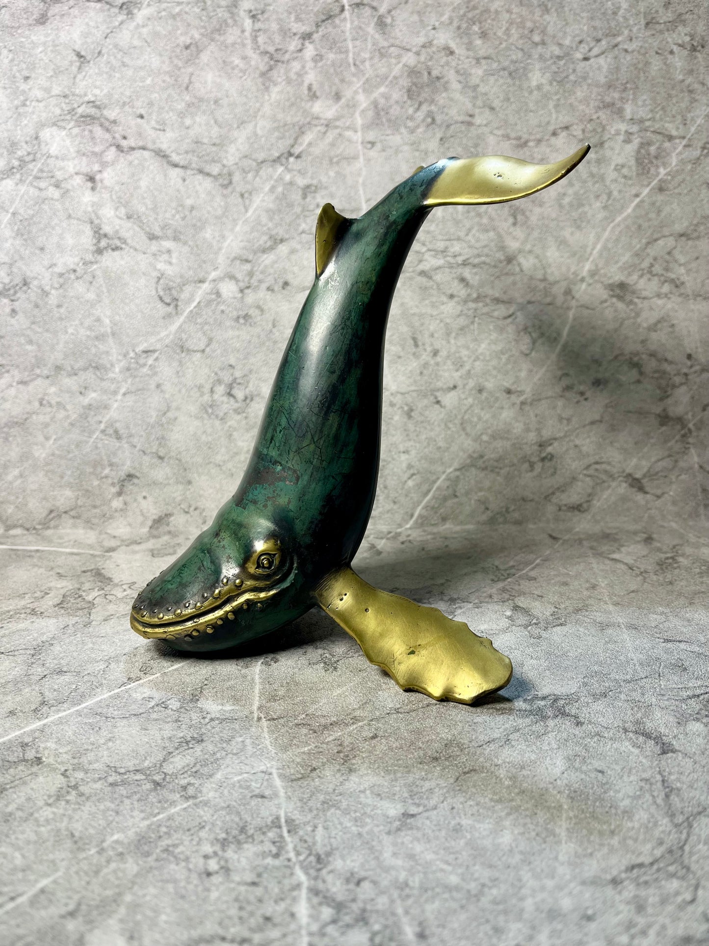 Bronze Humpback Whale Sculpture | Patina Marine Art Decor