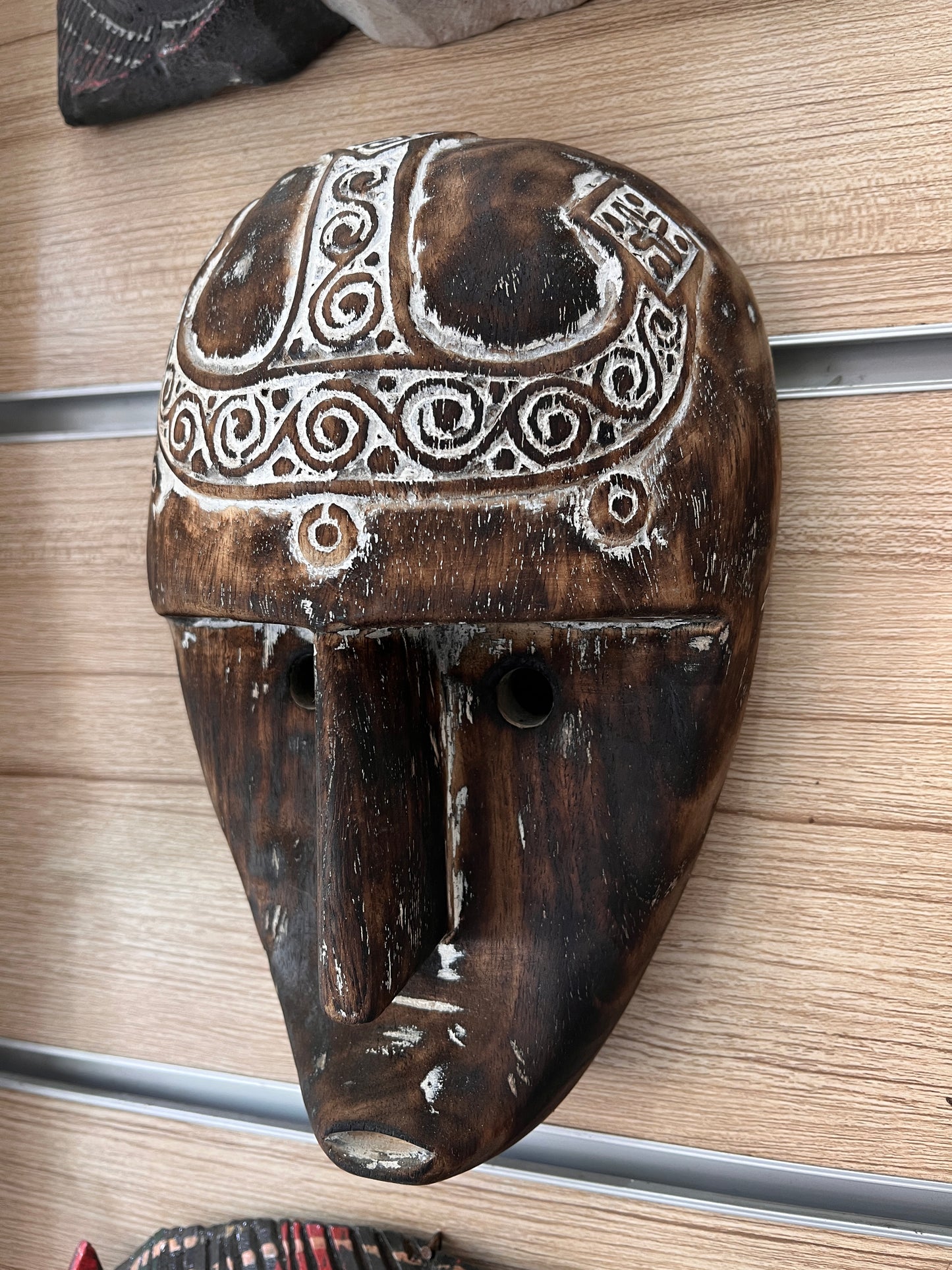 Wooden Timor Mask – Hand-Carved Tribal Wall Sculpture tribal art, handmade, gift, housewarming, wall decoration.