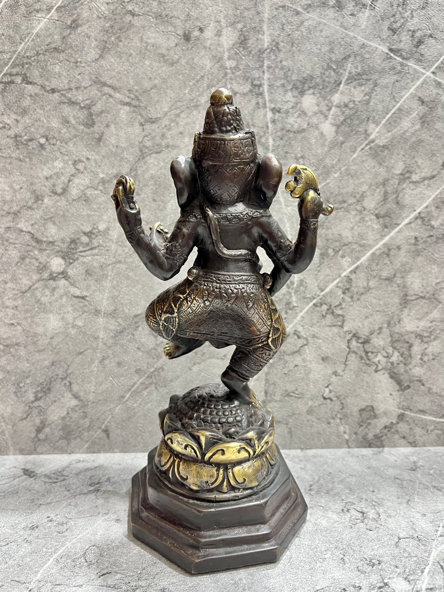 Bronze Ganesha Statue: Balinese Hindu God Sculpture