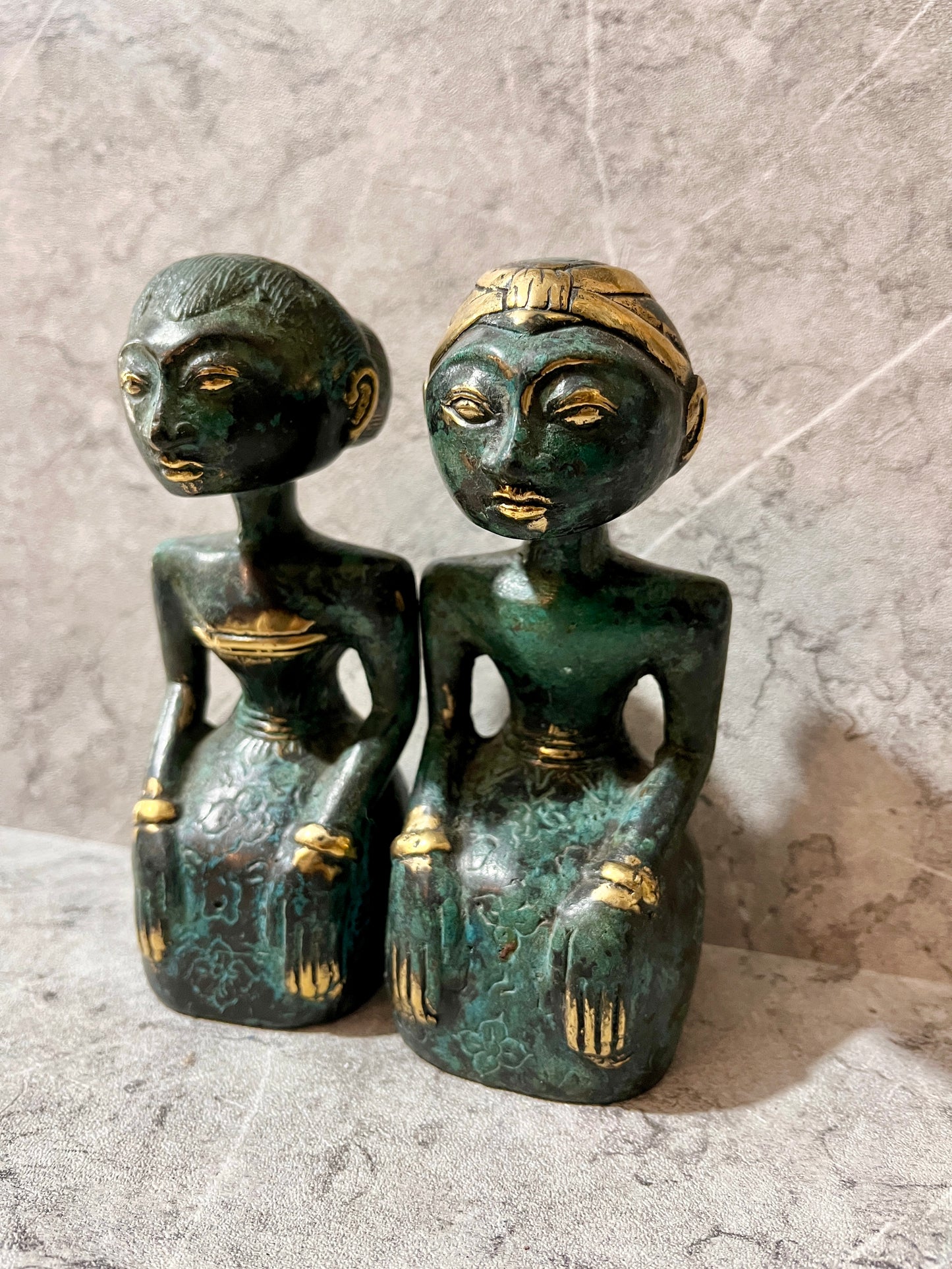 Bronze Javanese Wedding Couple – Handmade Sculpture | Cultural Décor, handmade, gift, housewarming, home decor.