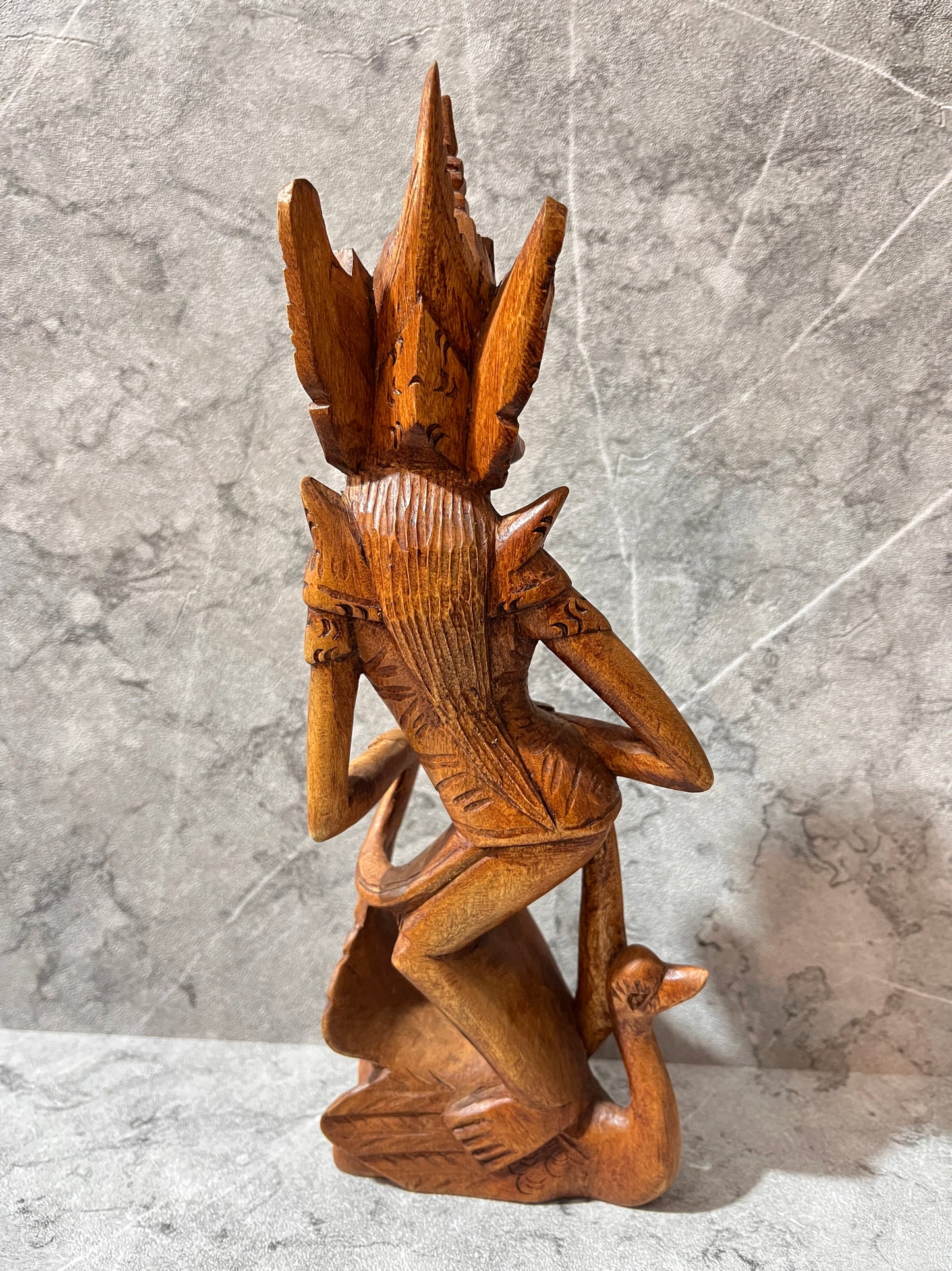 Wooden Balinese Traditional Woman Figure – Hand-Carved Sculpture | Elegant decor, handmade, gift, housewarming, home decor, handmade.