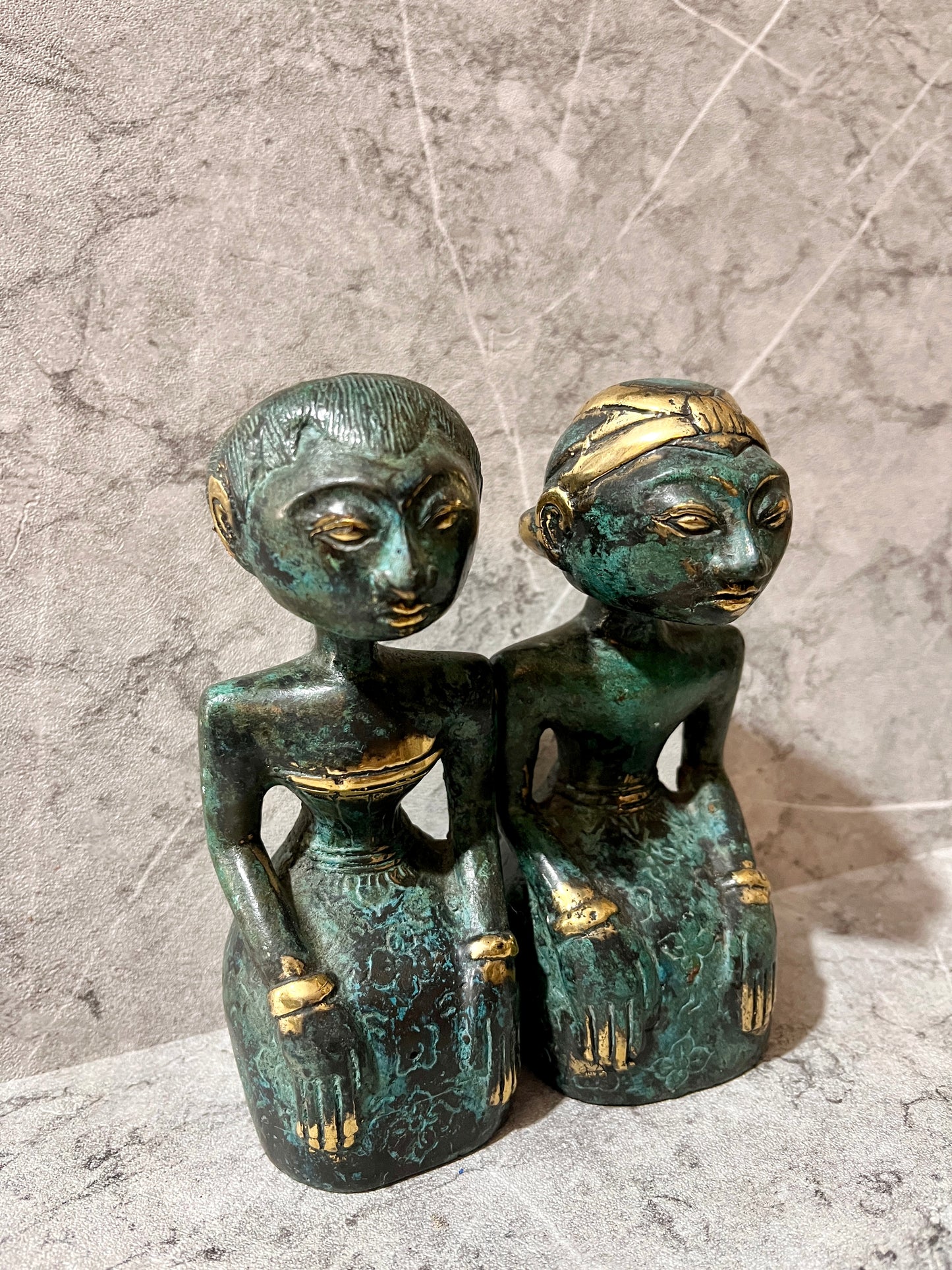 Bronze Javanese Wedding Couple – Handmade Sculpture | Cultural Décor, handmade, gift, housewarming, home decor.