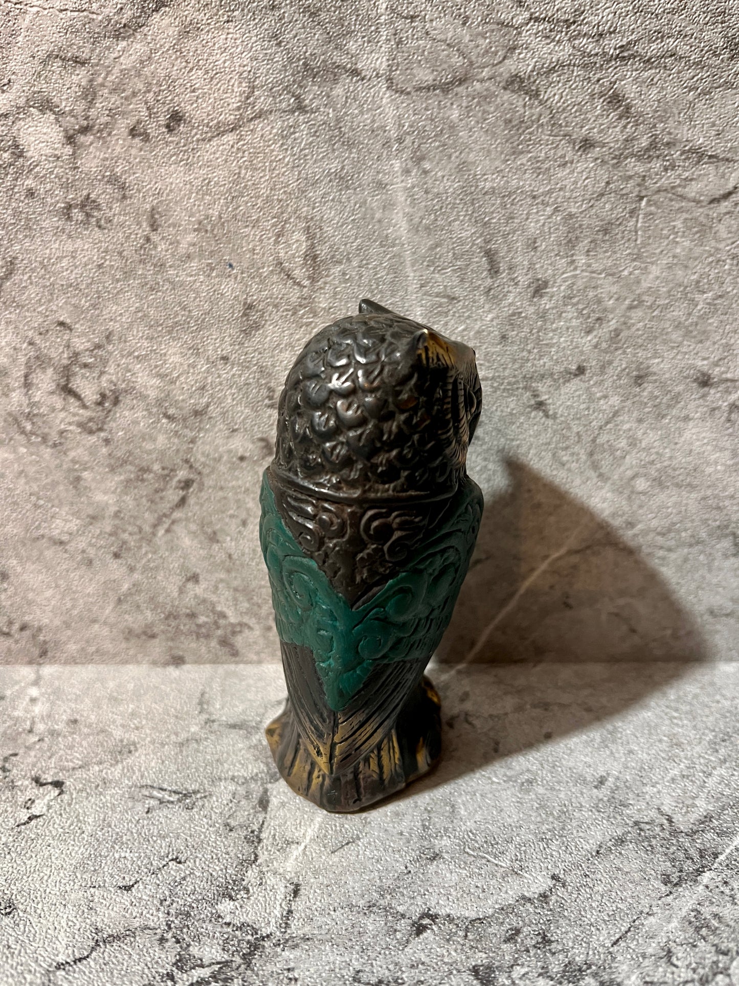 Bronze Owl Figure – Handcrafted Animal Sculpture, Home Decoration, housewarming, gift, handmade.