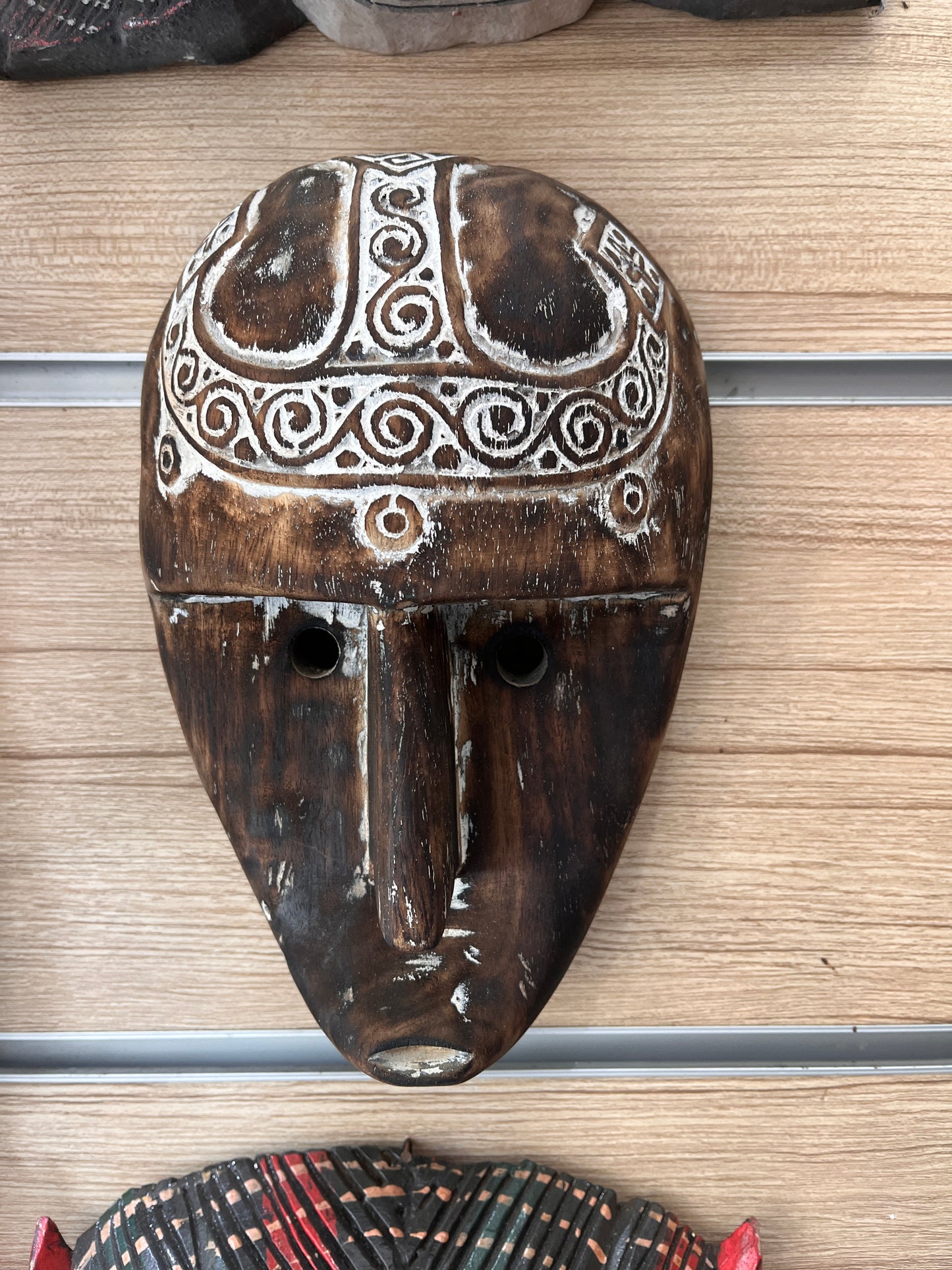 Wooden Timor Mask – Hand-Carved Tribal Wall Sculpture tribal art, handmade, gift, housewarming, wall decoration.