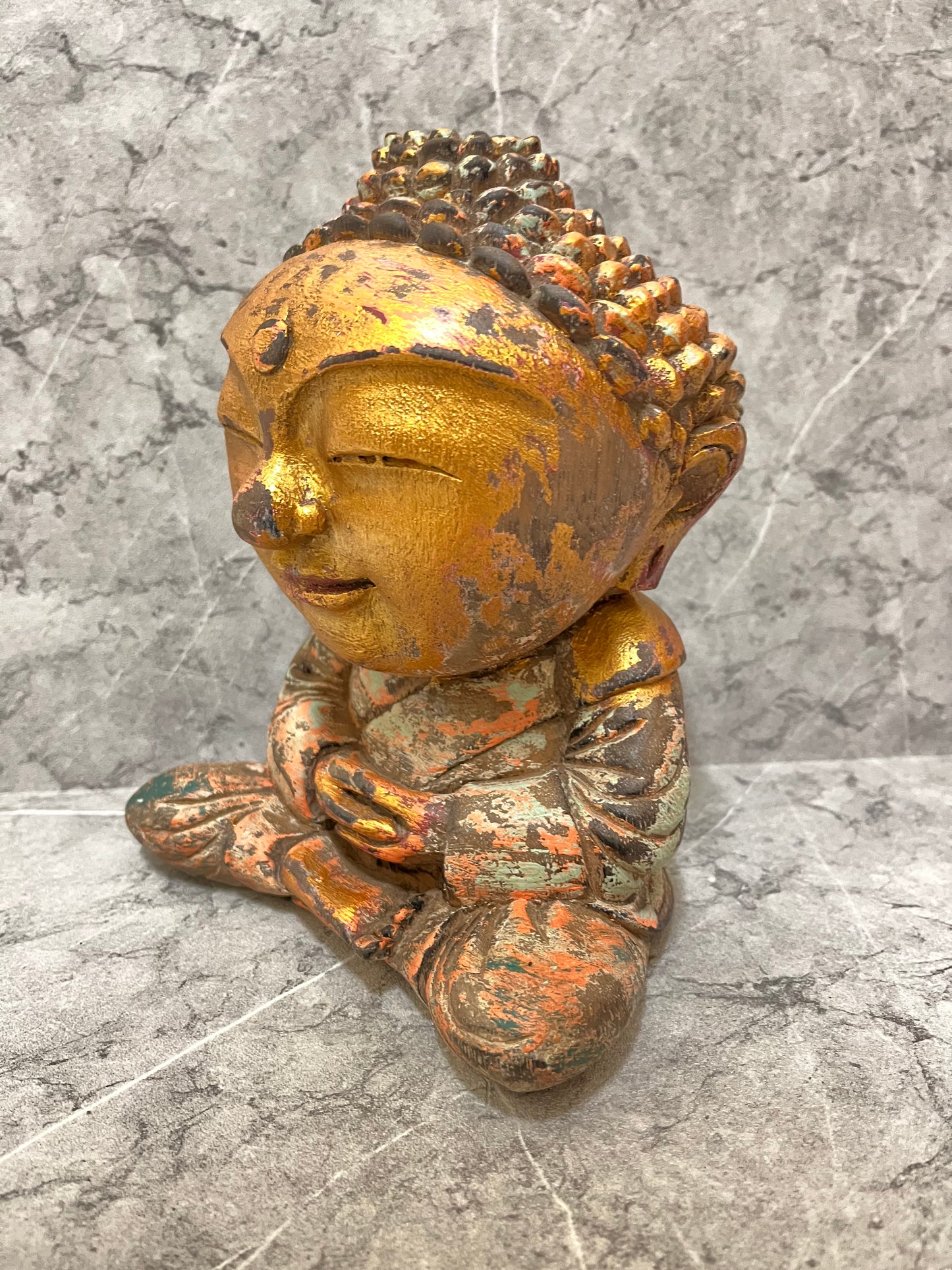 Hand-Carved Wooden Buddha – Balinese Spiritual Art Decoration