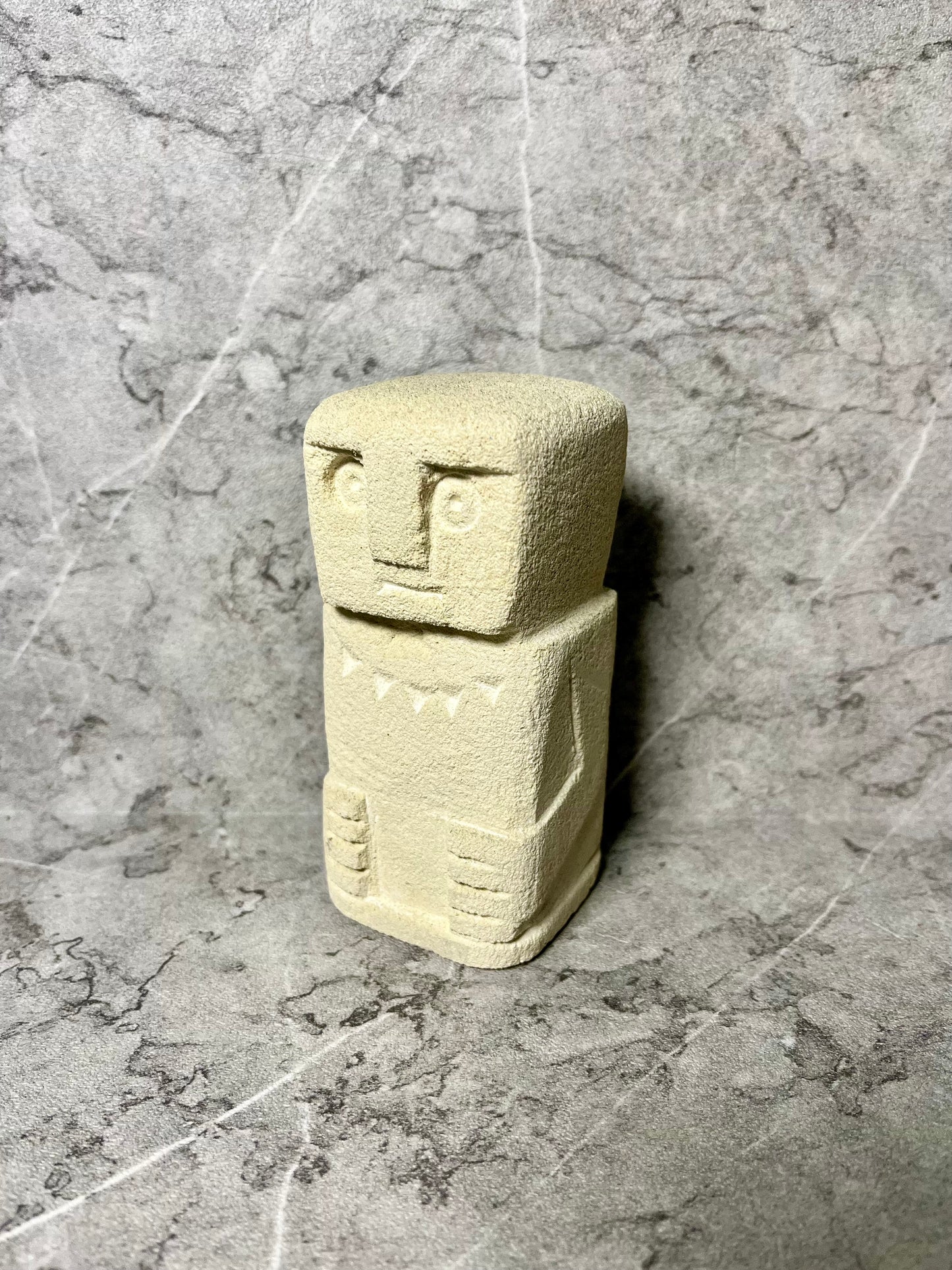 Limestone Timor Tribal Statue – Primitive Ancestral Figure Decor