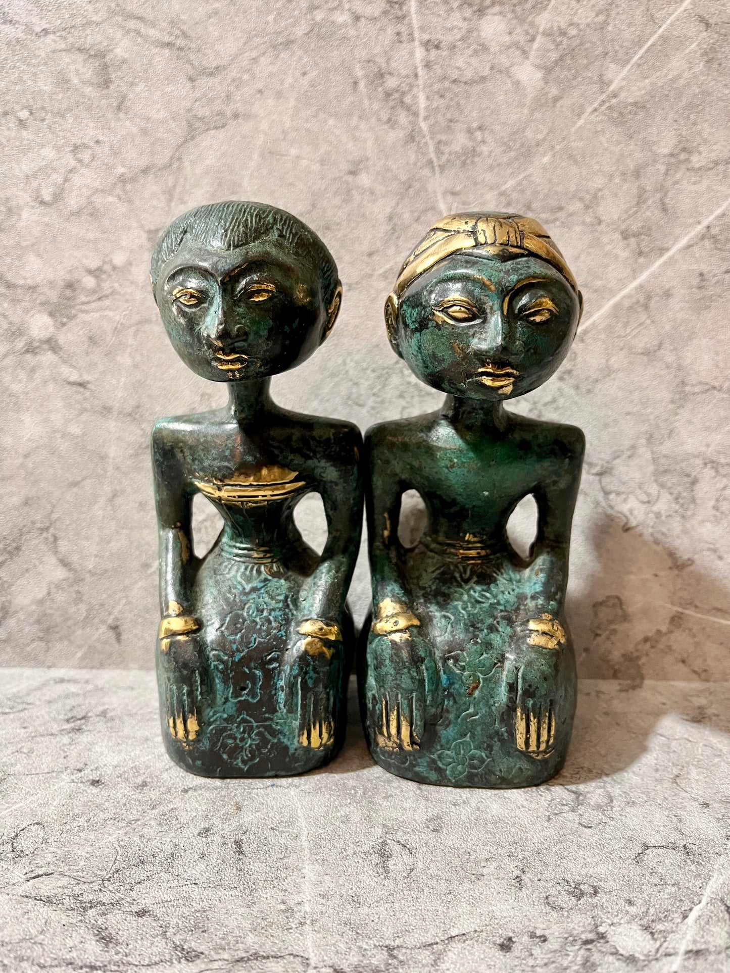 Bronze Javanese Wedding Couple – Handmade Sculpture | Cultural Décor, handmade, gift, housewarming, home decor.