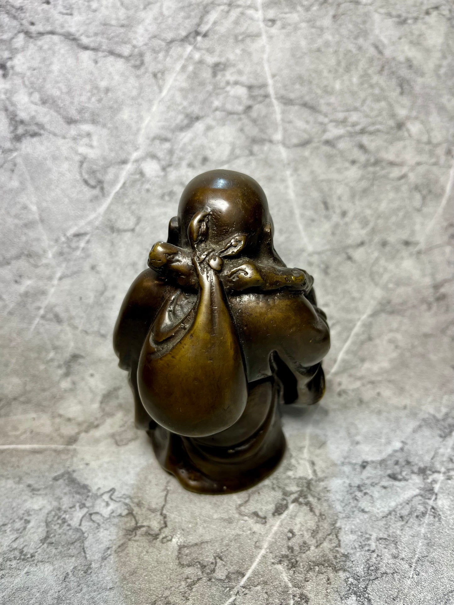 Bronze Monk Figure: Handcrafted Abstract Spiritual Decor
