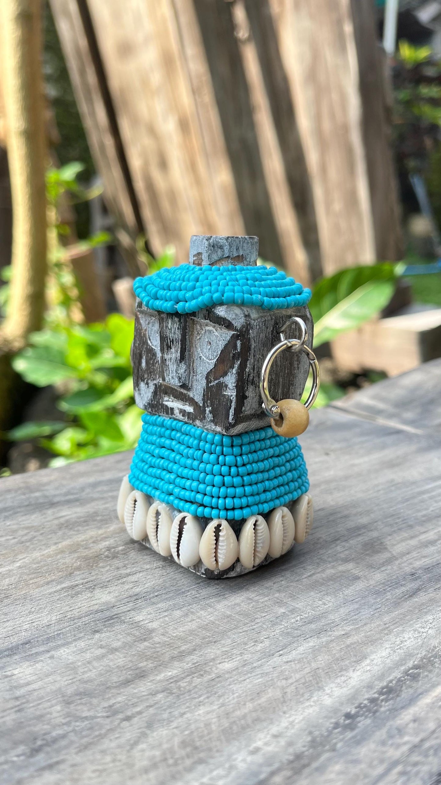 Handcrafted Tribal Totem – Ocean Blue Edition