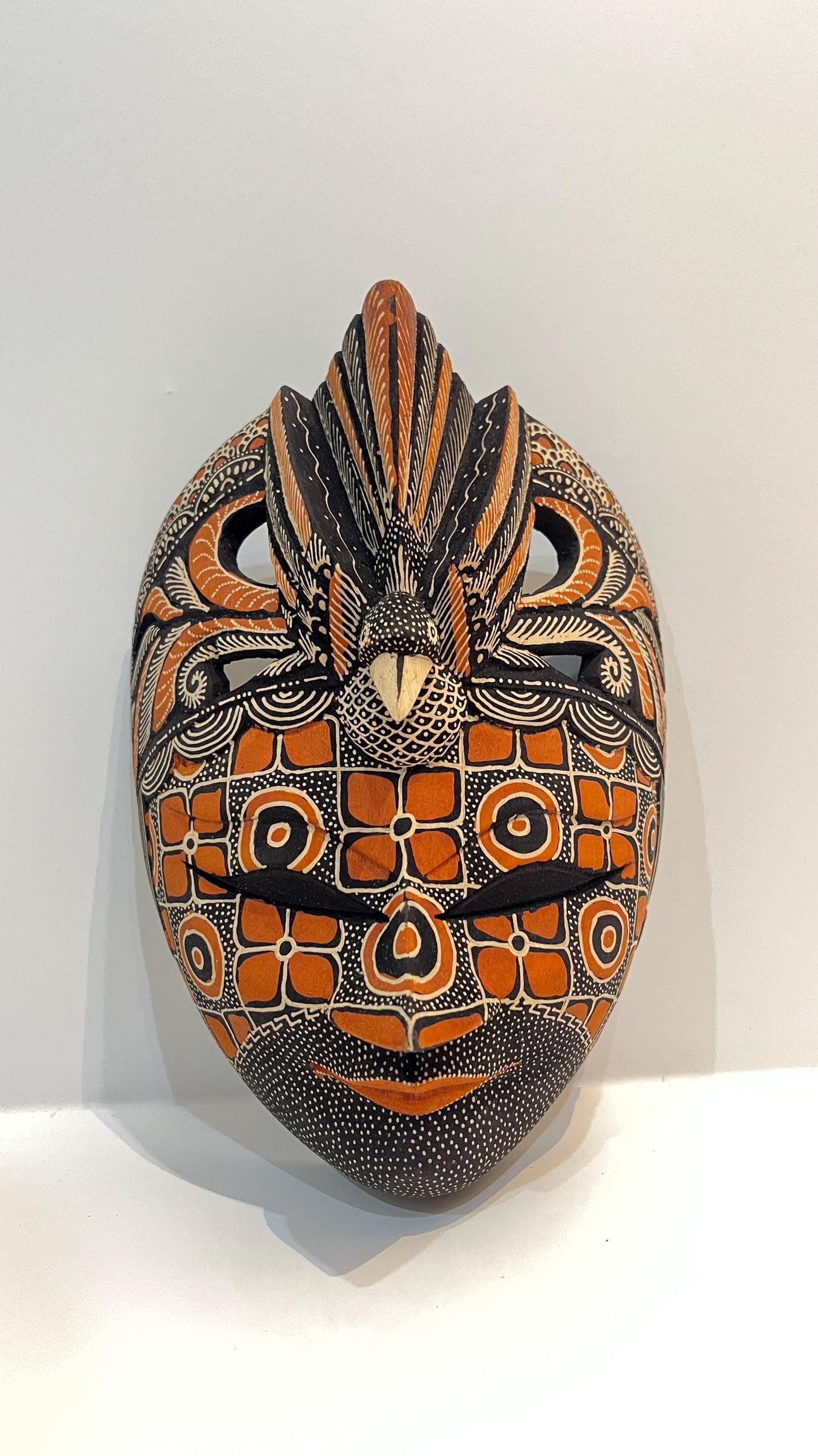 balinese carved batik mask handcrafted