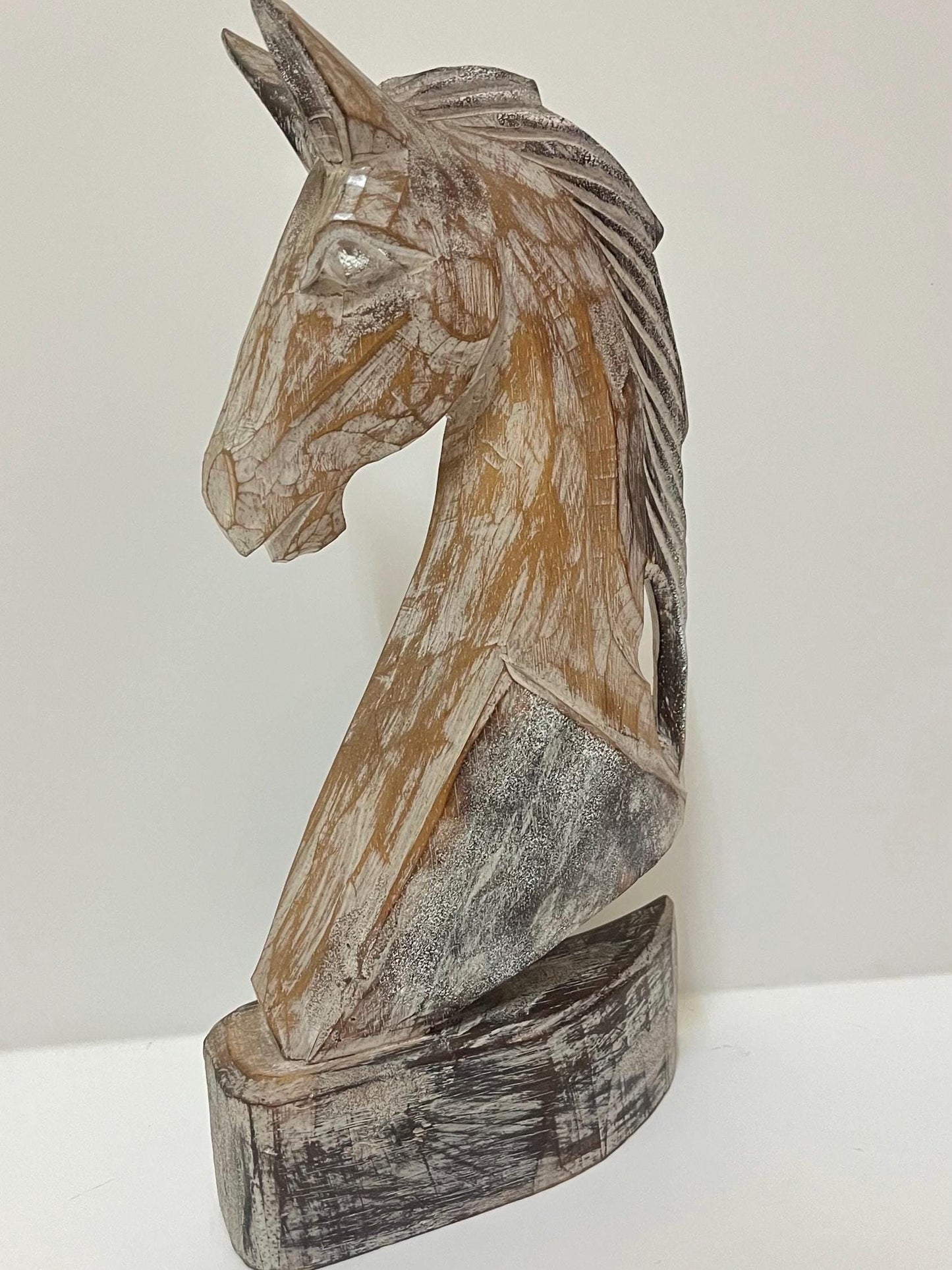 Balinese Hand-Carved Wooden Horse – Artisan Home Decor Sculpture (7.8 inches), handmade, gift, housewarming, home decoration.
